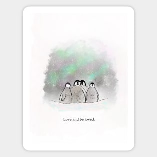 Love and be loved, penguins, spirt animal Sticker